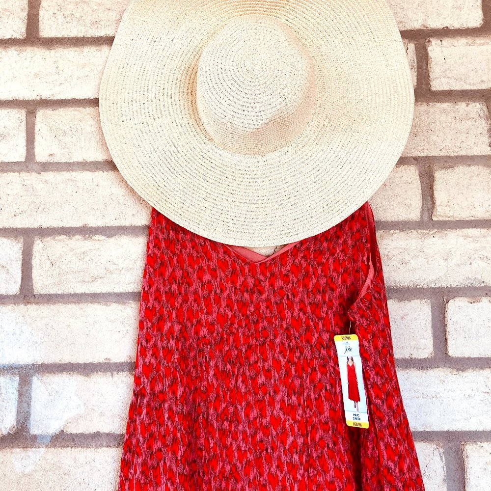 JOIE SLEEVELESS SUNDRESS, TEA ROSE COTTON, MAXI, WEDDING, PARTY, OFFICE, BEACH